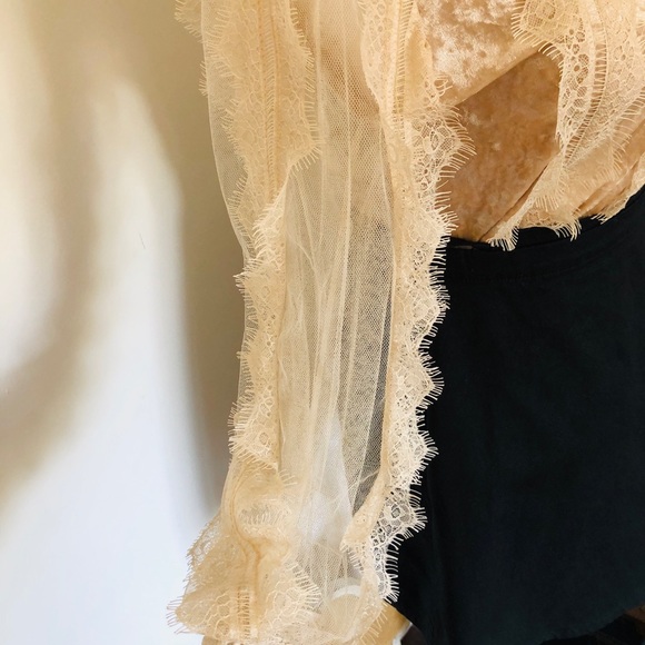 Ruffled Velvet Blouse - Picture 6 of 7